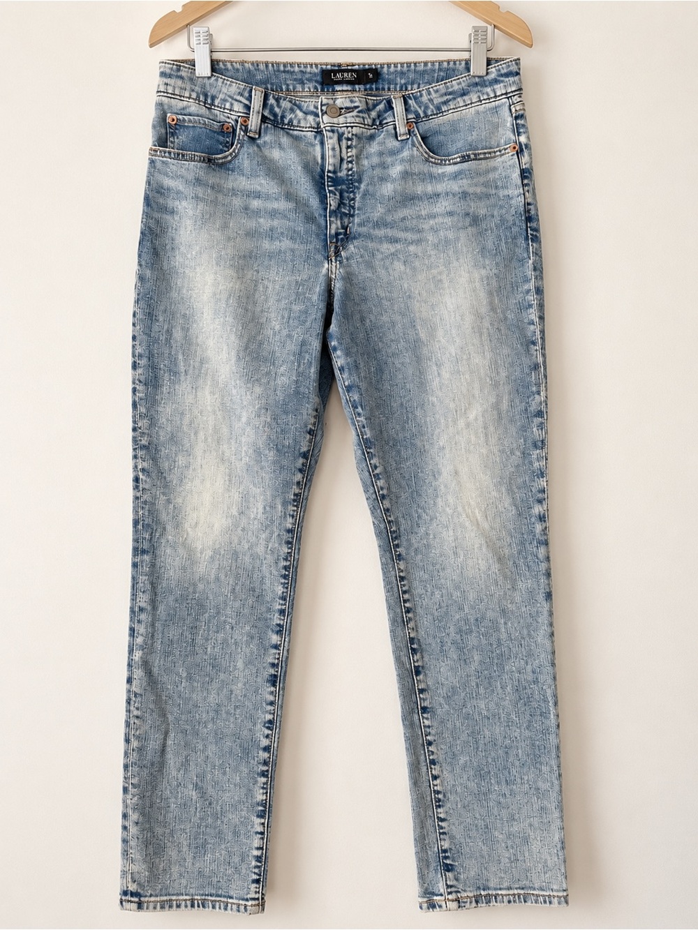 Lauren Ralph Lauren Slim Straight Jeans Size 14 Vintage Wash EUC